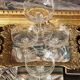 Engraved crystal champagne coupes