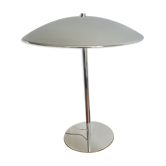 Chrome desktop led saucer lamp