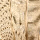 Pair of rattan and cane armchairs