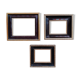 Lot of 3 old gilded and black frames