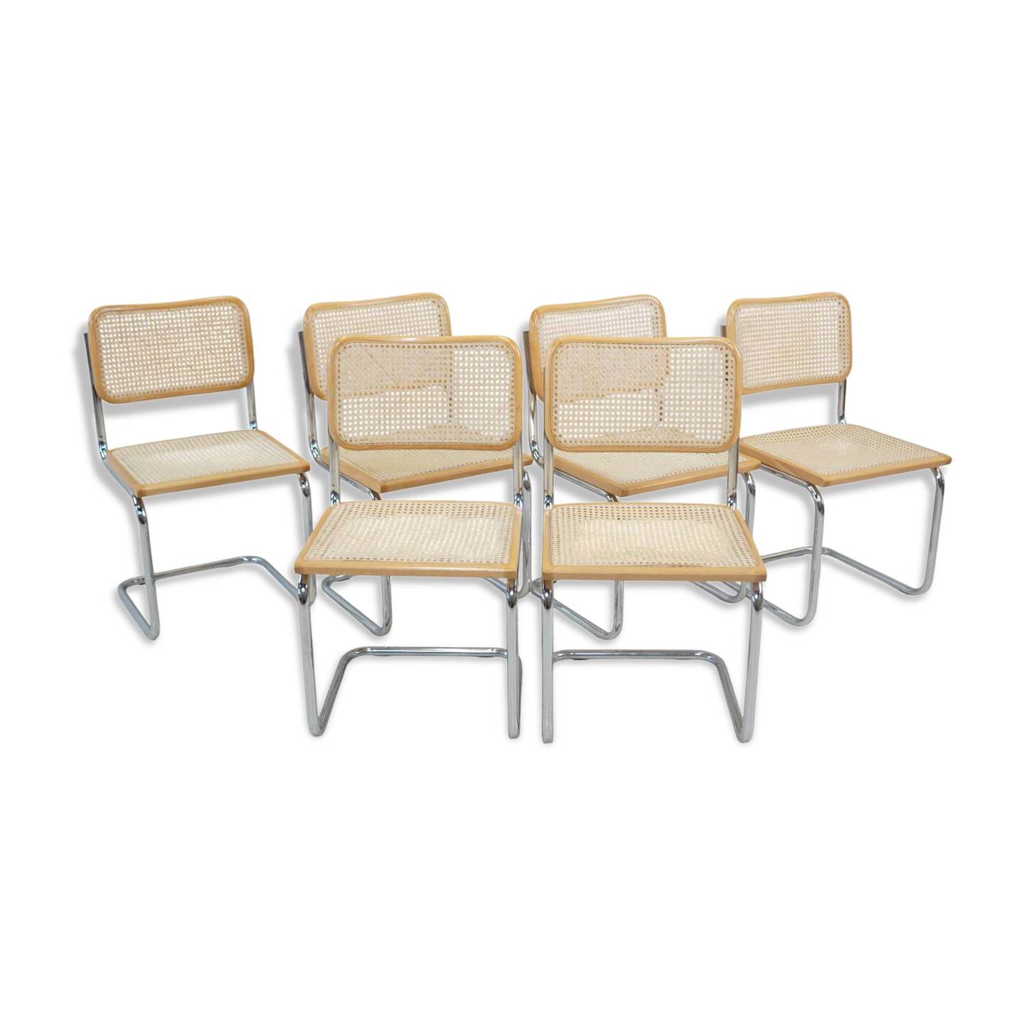 Set of 6 Cesca B32 Chairs – Bauhaus design inspired by Marcel Breuer
