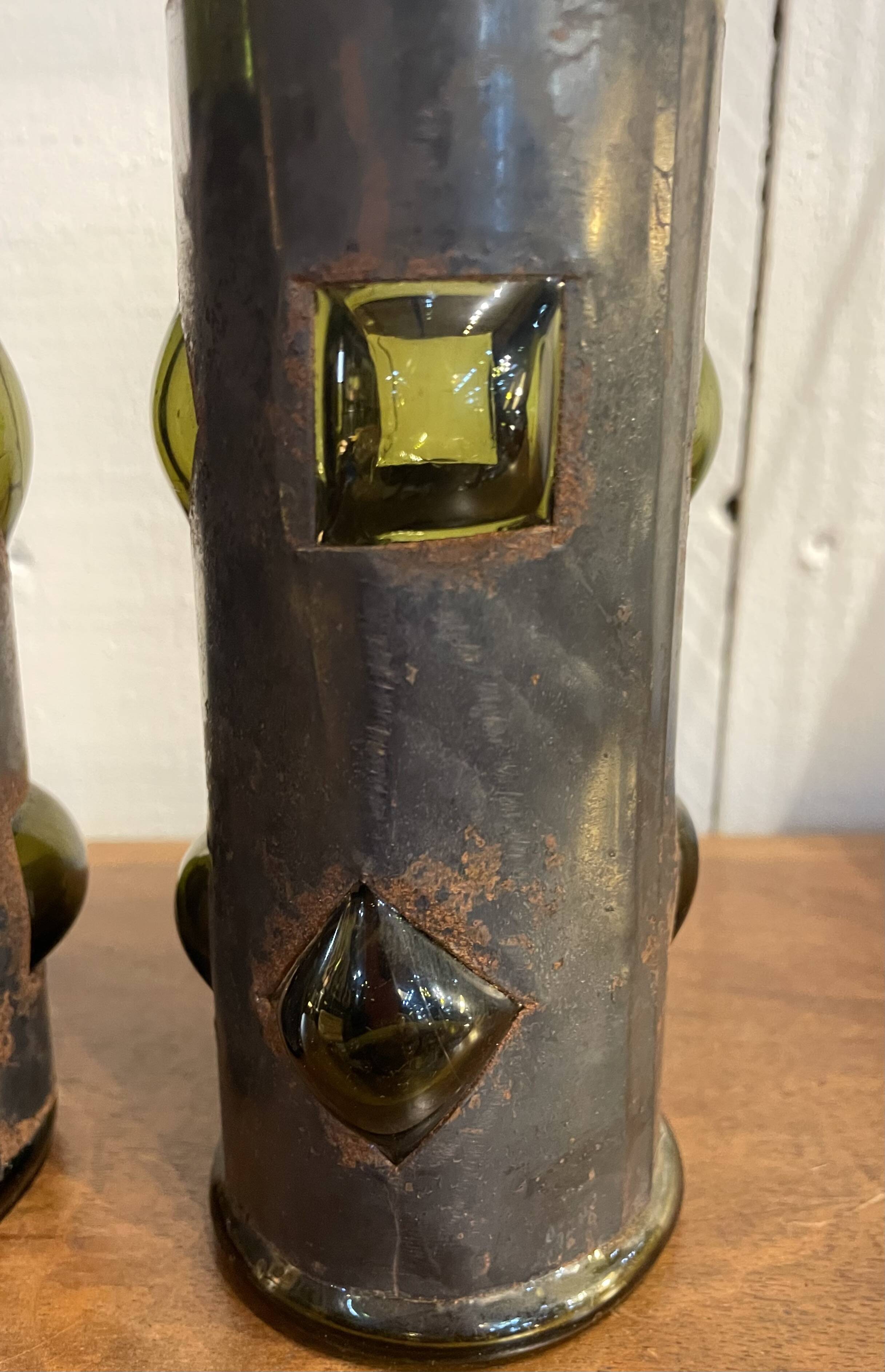 Pair of brutalist vases