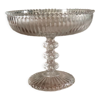 Vintage molded glass stand cup