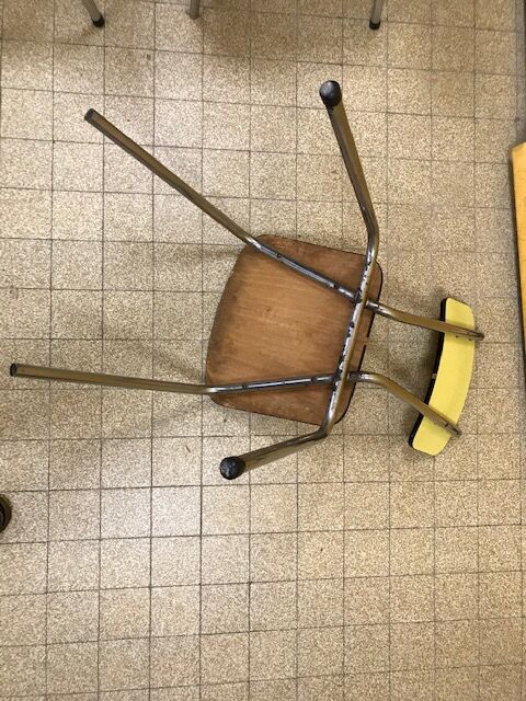 Set of 3 chairs in yellow FORMICA