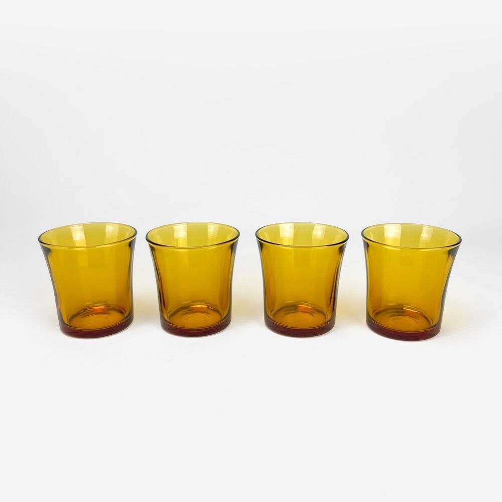 Table service 4 people amber glass duralex