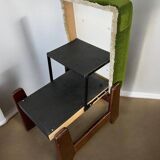 Vintage green step stool / pouf / kitchen step stool