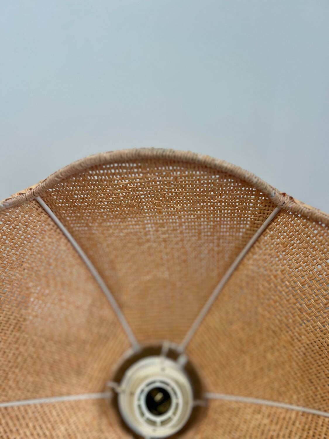 Vintage raffia pendant light