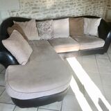 Leather art deco sofa