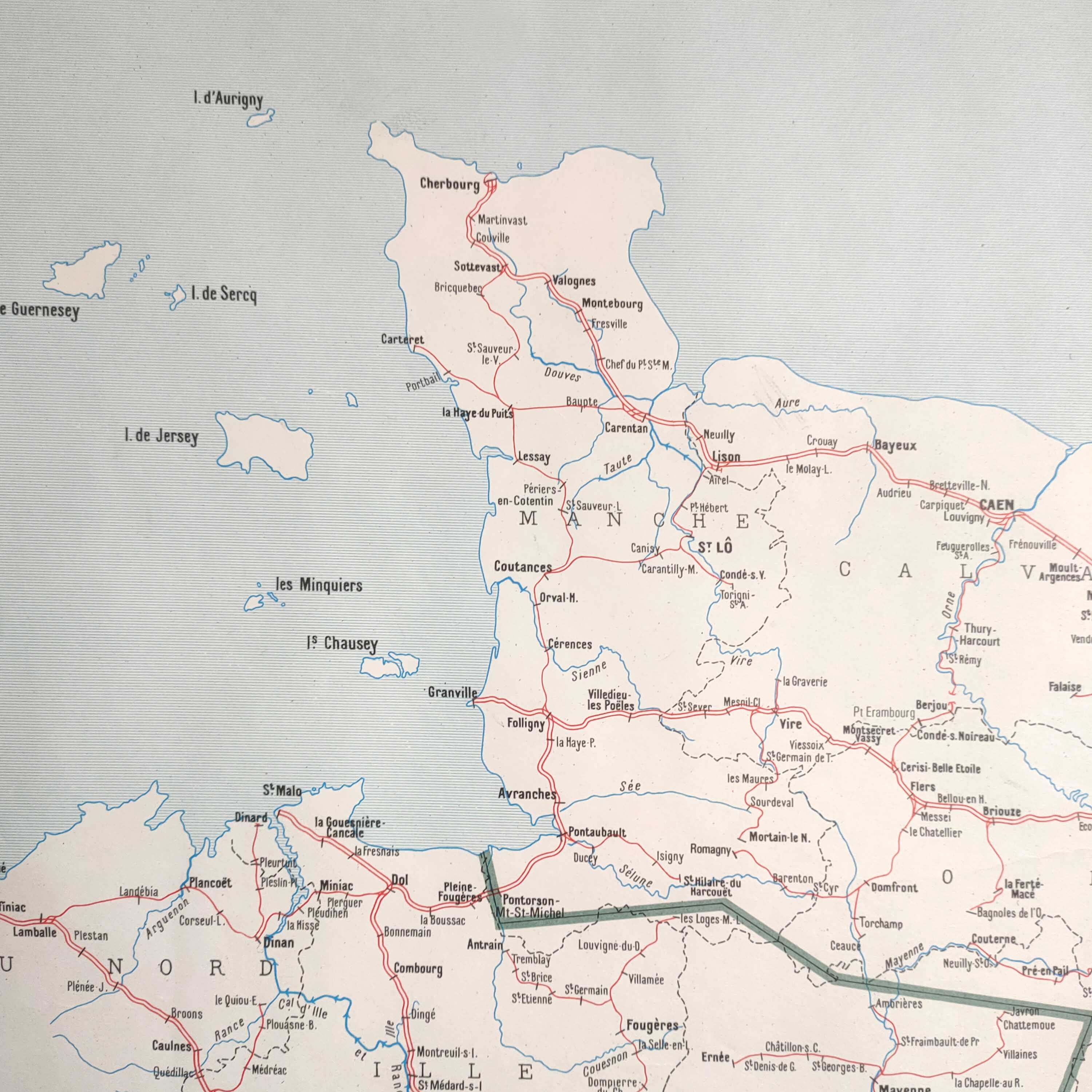 SNCF map in old Brittany