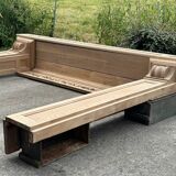 Carved solid oak fireplace mantel