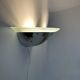 Pair of post modern wall lamps chrome and glass , 1980s