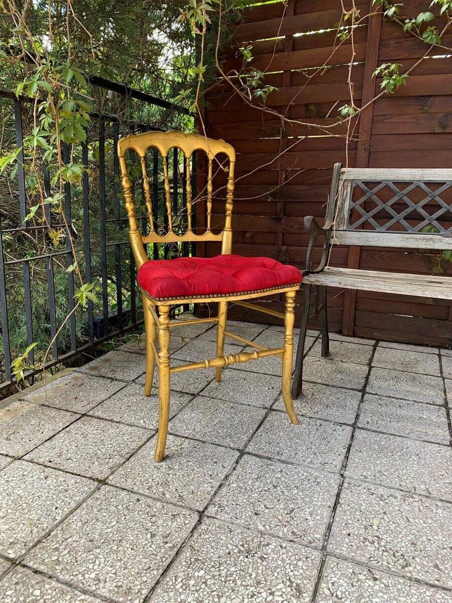 Chaise de salle à manger Chiavari italienne du 19ème siècle