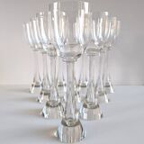 Set of 10 Flight wine glasses from the 60s