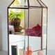 Vide poche mural miroir et laiton vintage