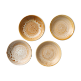 Set of 4 flat plates Niderviller, Fauve, vintage