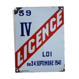 Authentic curved glazed plate License IV