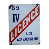 Authentic curved glazed plate License IV