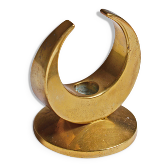 Arthur Pe, candlestick in solid brass, circa 1960