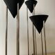 Trio of Post Modern metal candle holders