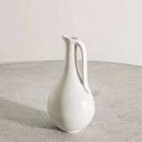 White Swedish Mid Century Ceramic Pitcher by Gunnar Nylund, 1950s