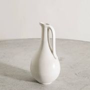 White Swedish Mid Century Ceramic Pitcher by Gunnar Nylund, 1950s