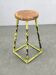 Industrial Metal and Wood Stool, Czechoslovakia, 1940s