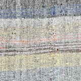 7x10 Yellow Black Striped Vintage Rug, 220x304Cm