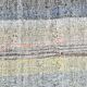 7x10 Yellow Black Striped Vintage Rug, 220x304Cm