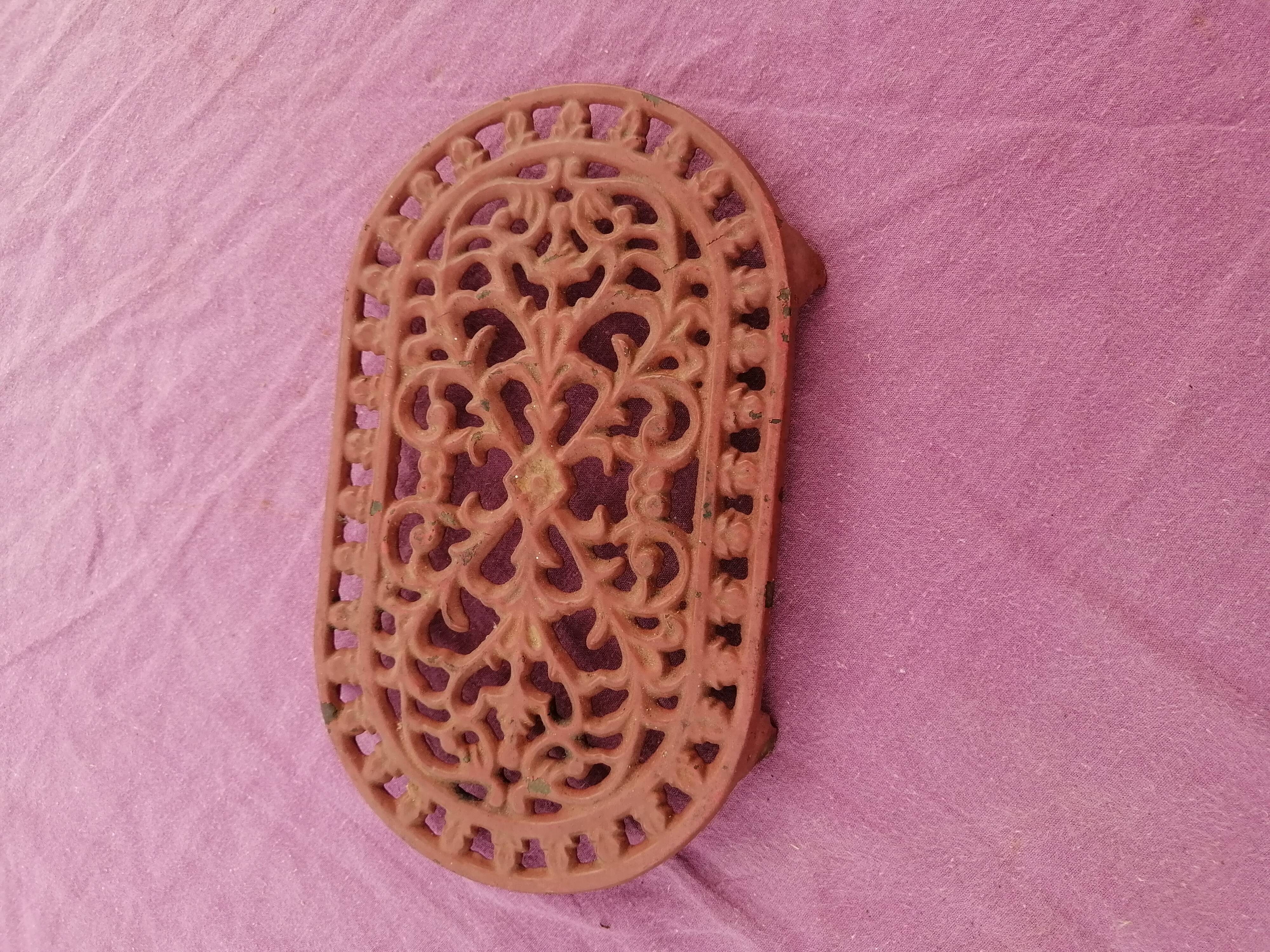 Oval cast iron underside