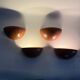 Mid-Century set of 4 ceramic wall lamp sconce , 1970s
