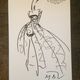 Christian Dior, press fashion illustration - autumn collection - winter 1987-1988