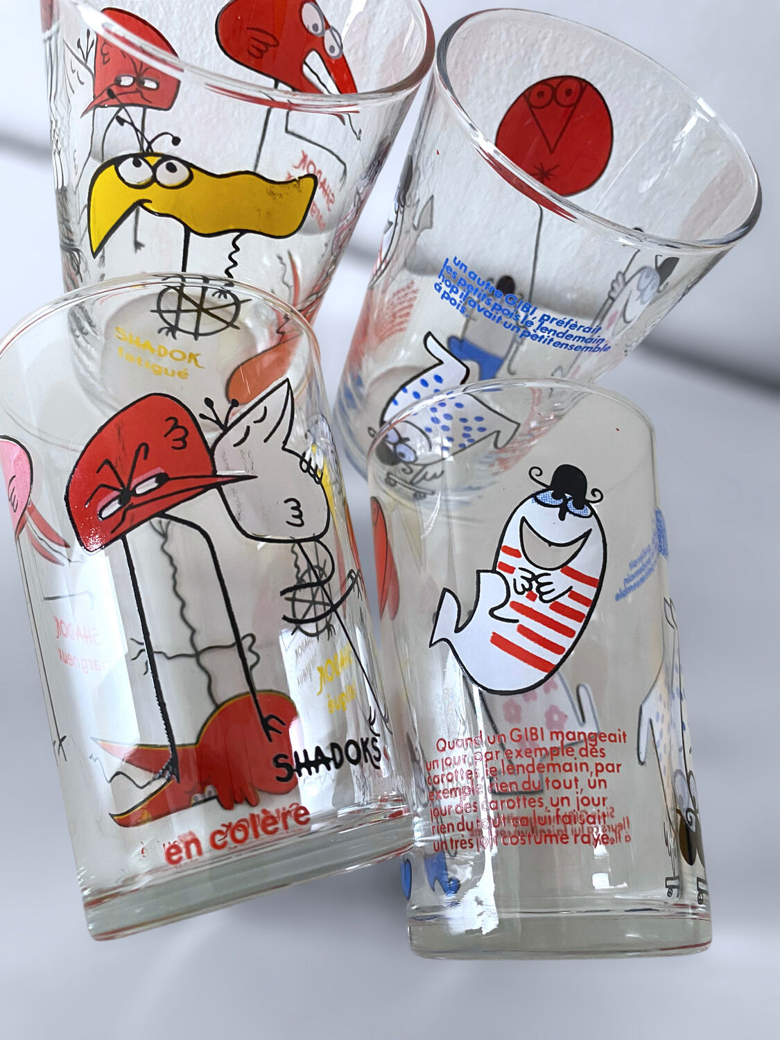 4 collector's glasses The Shadoks