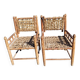Wood and Rope Armchairs