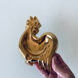 Vintage rooster in gilded ceramic