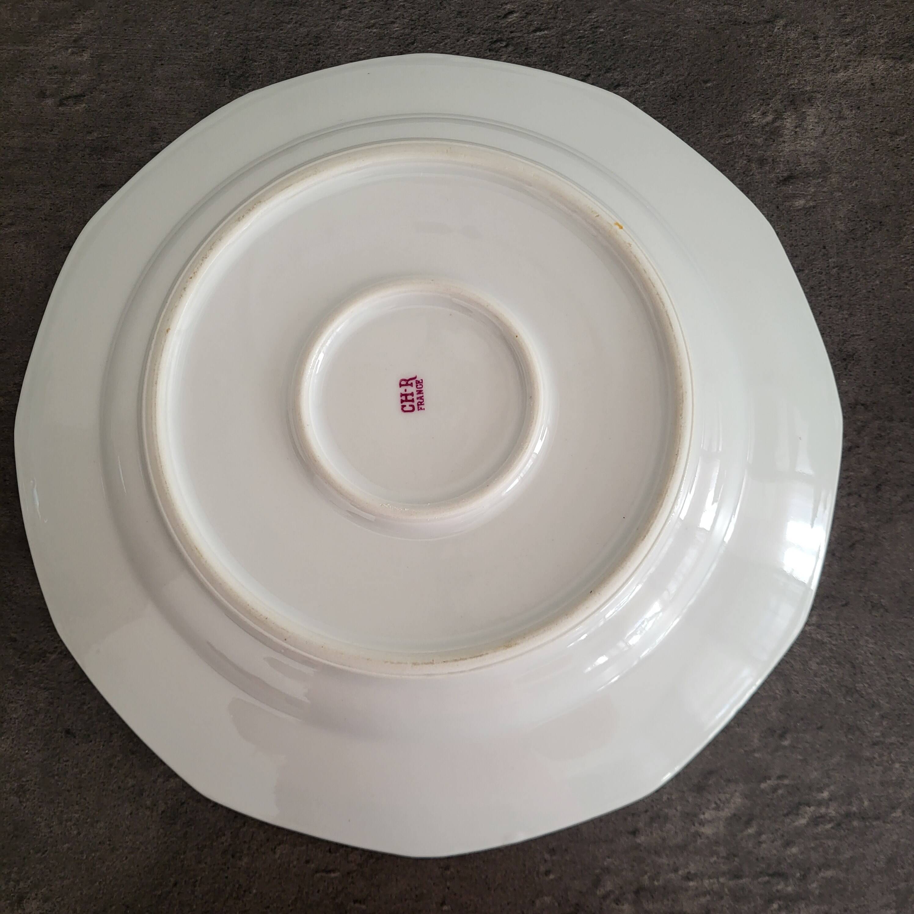 Vintage CH-R floral porcelain plate/dish in excellent condition