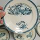 Table service 12 old plates Terre de Fer Rocaille , Faience Pexonne