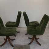 Chaises vintage dossier haut