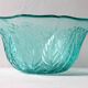 Bol à fruits en verre teal vintage : Pukeberg Suède, style mid-century modern