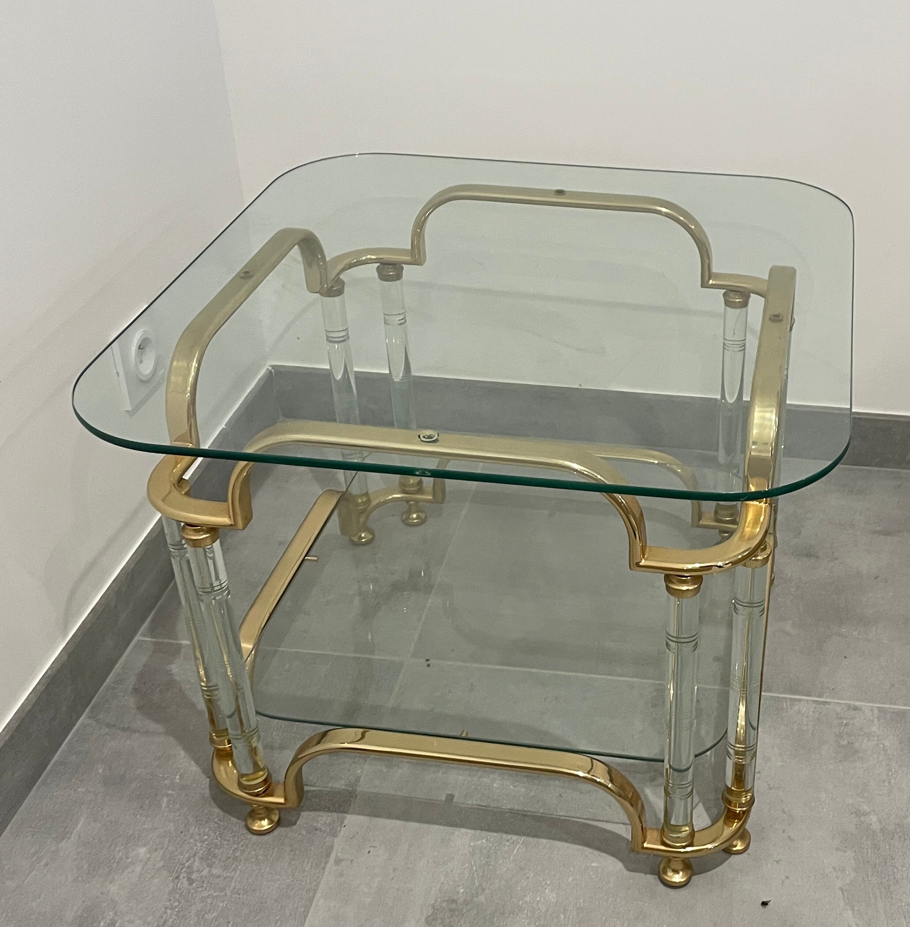 Coffee table Hollywood Regency, Italian of the 70s