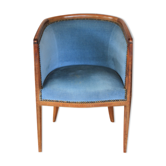 Art deco barrel armchair