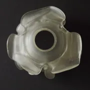 Vintage French Art Deco Frosted Satin Glass Rose Petal Flower Lamp Shade
