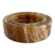 Straight round ashtray in vintage alabaster or onyx