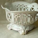 Old paris openwork porcelain fruit bowl 19th century charles x period