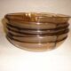 6 Duralex transparent smoked glass hollow plates
