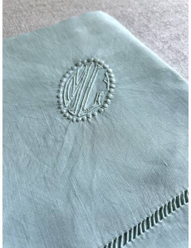 Antique Pure Yarn Dyed Linen Pillowcase in Lagoon Green
