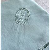 Antique Pure Yarn Dyed Linen Pillowcase in Lagoon Green