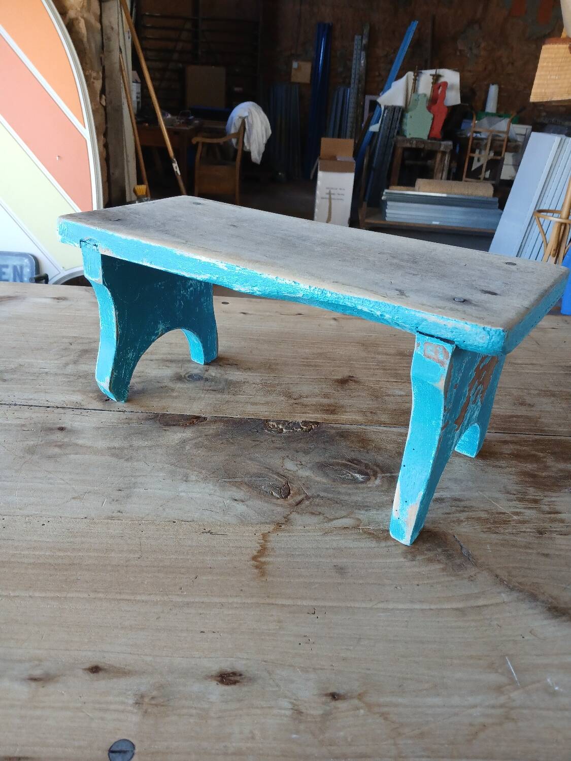 Old wooden stool / step stool