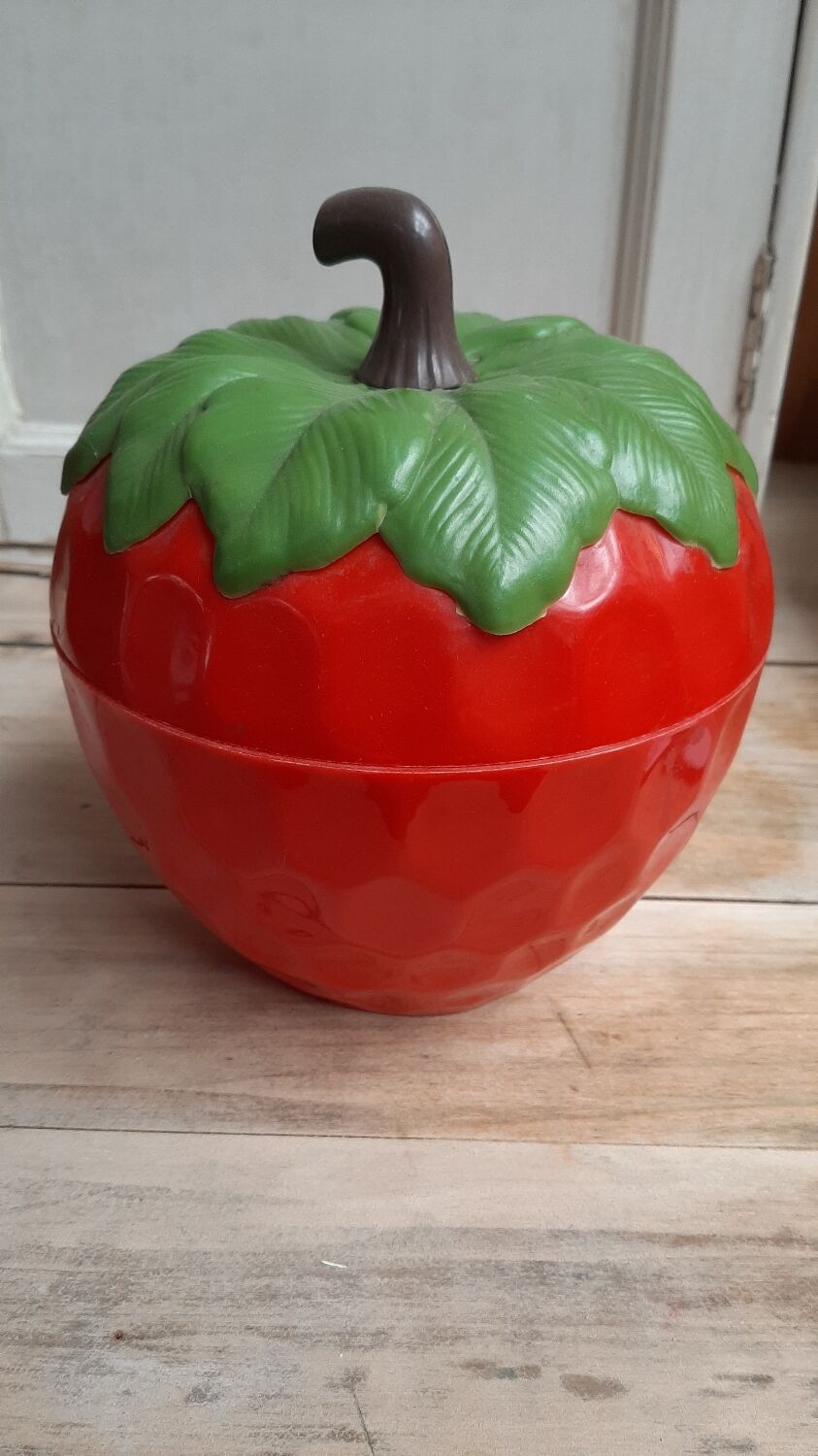 Vintage Tomato Ice Cube Tray Ice Bucket