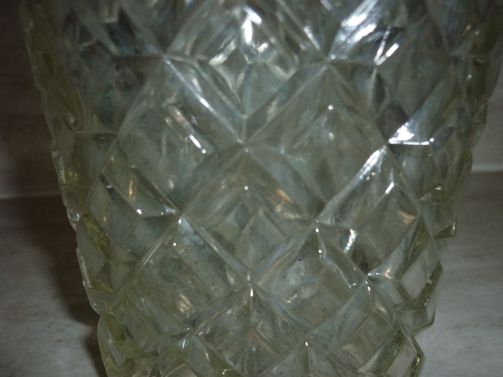 Vintage pressed molded glass vase