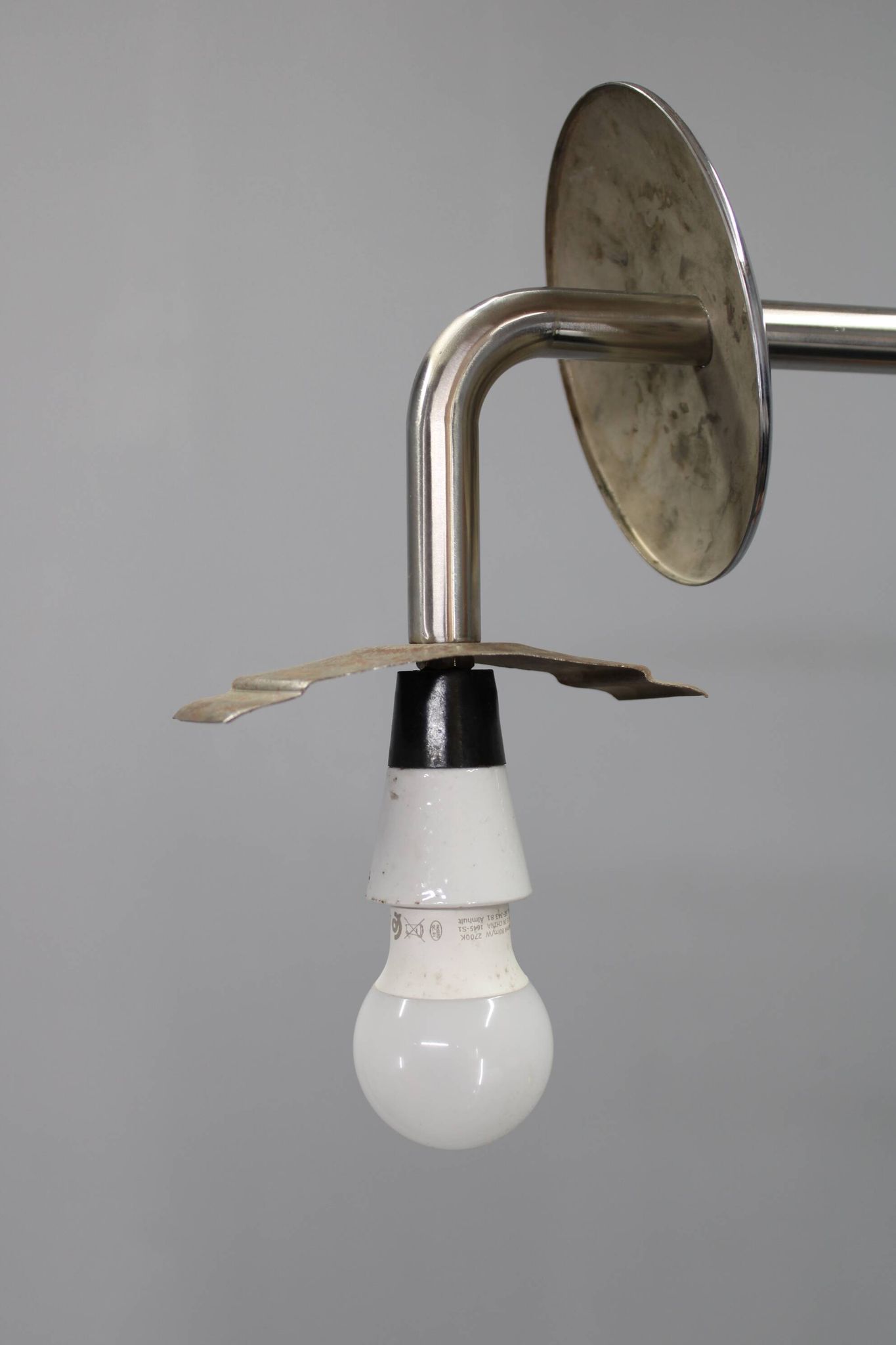 Art Deco floor lamp with shelves, Czechoslovakia, 1930s